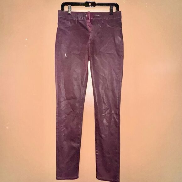 Treasure and Bond Burgundy Coated High Rise Bootcut Jeans - Size 28 - Picture 5 of 10
